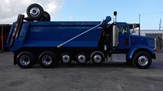 Peterbilt Super Dump Blue - Passenger Side