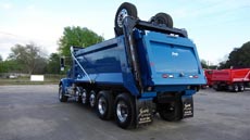 Peterbilt Super Dump Blue - Driver Rear Angle 