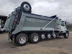 Volvo Super Dump - Passenger Rear Angle Axles Up