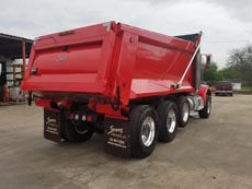 Peterbilt Tri-Axle Dump Truck Mule - Passenger Rear Angle 