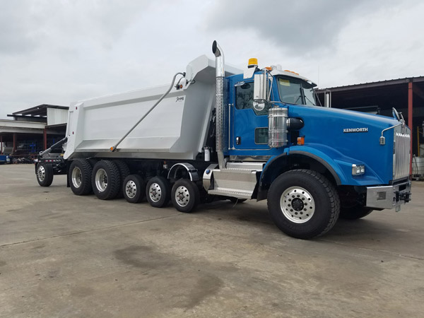 Kenworth Super Dump - Driver Front Angle Axles Down