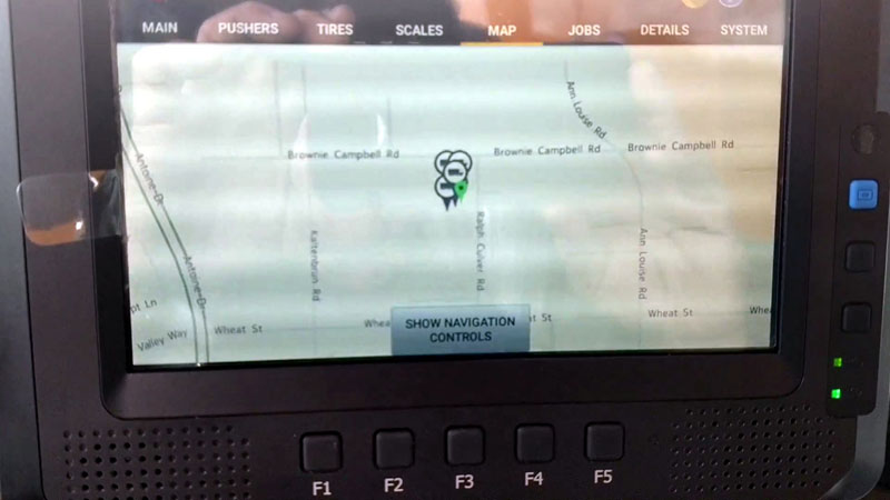 International HX520 Super Dump - Interior, IntelliTruck GPS Map Navigation