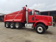 Peterbilt Tri-Axle Dump Truck Mule - Passenger Front Angle 