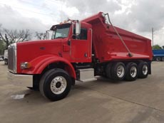 Peterbilt Tri-Axle Dump Truck Mule - Driver Front Angle