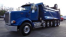 Peterbilt Super Dump Blue - Driver Front Angle